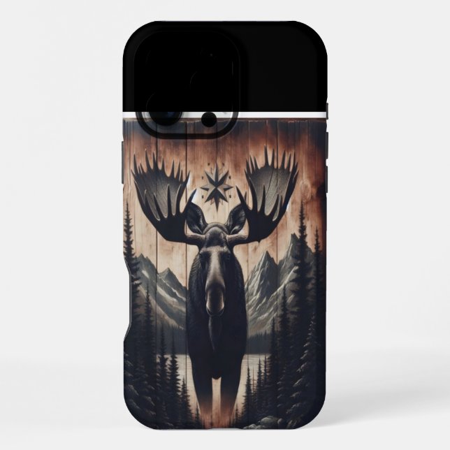 Moose In The Pines iPhone Case (Back)