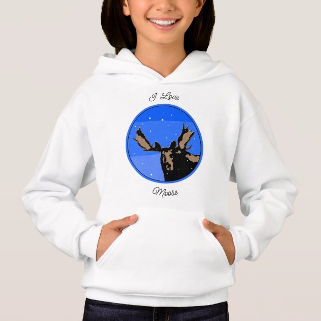 Moose in Winter  - Original Wildlife Art (Front)