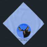 Moose in Winter  - Original Wildlife Art Bandana<br><div class="desc">Moose in Winter portrait,  original painting.   We specialise in cute and funny original art. Buy this for yourself or as a great gift for your Moose loving friends. Be creative - click on CUSTOMIZE to add/remove/change text,  resize the picture,  change colours or anything else the customisation tool will allow!</div>