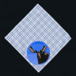 Moose in Winter  - Original Wildlife Art Bandana<br><div class="desc">Moose in Winter portrait,  original painting.   We specialise in cute and funny original art. Buy this for yourself or as a great gift for your Moose loving friends. Be creative - click on CUSTOMIZE to add/remove/change text,  resize the picture,  change colours or anything else the customisation tool will allow!</div>