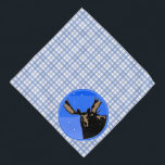 Moose in Winter  - Original Wildlife Art Bandana<br><div class="desc">Moose in Winter portrait,  original painting.   We specialise in cute and funny original art. Buy this for yourself or as a great gift for your Moose loving friends. Be creative - click on CUSTOMIZE to add/remove/change text,  resize the picture,  change colours or anything else the customisation tool will allow!</div>