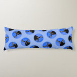 Moose in Winter  - Original Wildlife Art Body Cushion<br><div class="desc">Moose in Winter portrait,  original painting.   We specialise in cute and funny original art. Buy this for yourself or as a great gift for your Moose loving friends. Be creative - click on CUSTOMIZE to add/remove/change text,  resize the picture,  change colours or anything else the customisation tool will allow!</div>