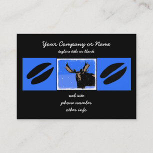 Moose in Winter  - Original Wildlife Art Business Card