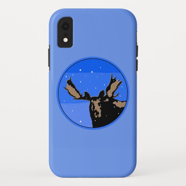 Moose in Winter  - Original Wildlife Art Case-Mate iPhone Case (Back)