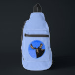 Moose in Winter  - Original Wildlife Art Sling Bag<br><div class="desc">Moose in Winter portrait,  original painting.   We specialise in cute and funny original art. Buy this for yourself or as a great gift for your Moose loving friends. Be creative - click on CUSTOMIZE to add/remove/change text,  resize the picture,  change colours or anything else the customisation tool will allow!</div>