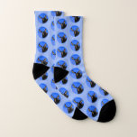 Moose in Winter  - Original Wildlife Art Socks<br><div class="desc">Moose in Winter portrait,  original painting.   We specialise in cute and funny original art. Buy this for yourself or as a great gift for your Moose loving friends. Be creative - click on CUSTOMIZE to add/remove/change text,  resize the picture,  change colours or anything else the customisation tool will allow!</div>