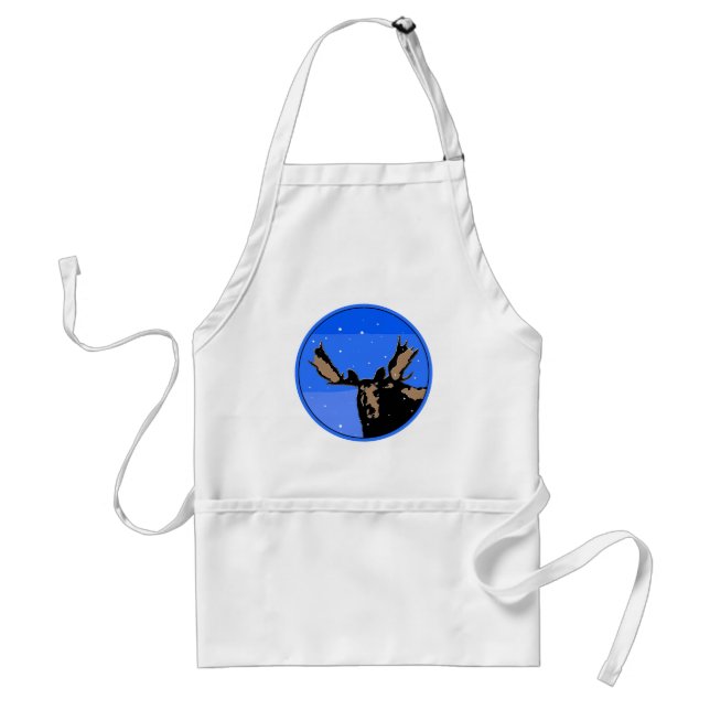 Moose in Winter  - Original Wildlife Art Standard Apron (Front)