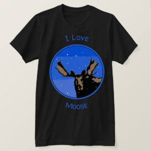 Moose in Winter - Original Wildlife Art T-Shirt