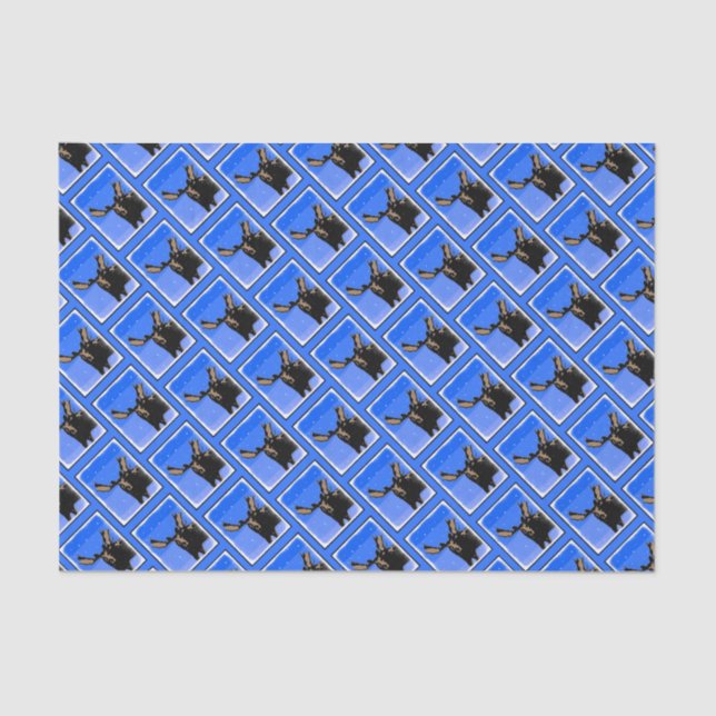 Moose in Winter  - Original Wildlife Art Tissue Paper (Front)