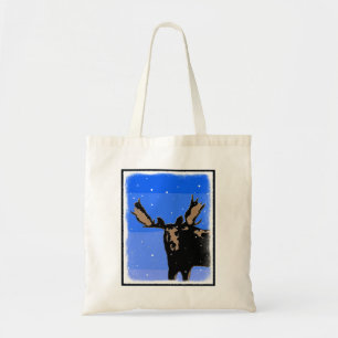 Moose in Winter - Original Wildlife Art Tote Bag