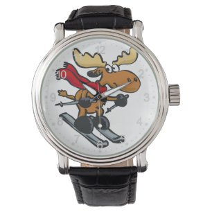 Moose is skating at winter choose back color watch