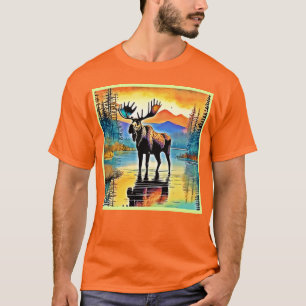 Moose Lake Sunset Majesty T-Shirt