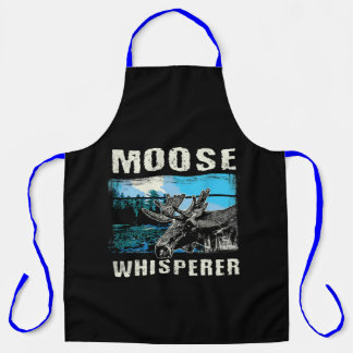 Moose Lover Funny Moose Hunting Apron