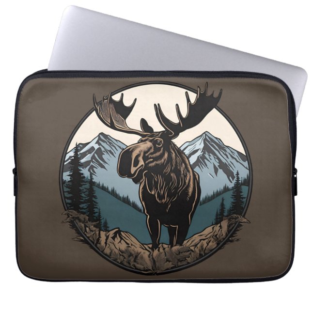 Moose Mountain Laptop Sleeve (Front)