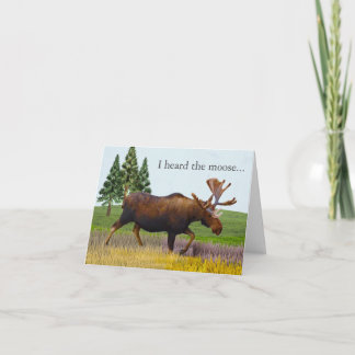 Moose Nature Scenery Funny Birthday Card