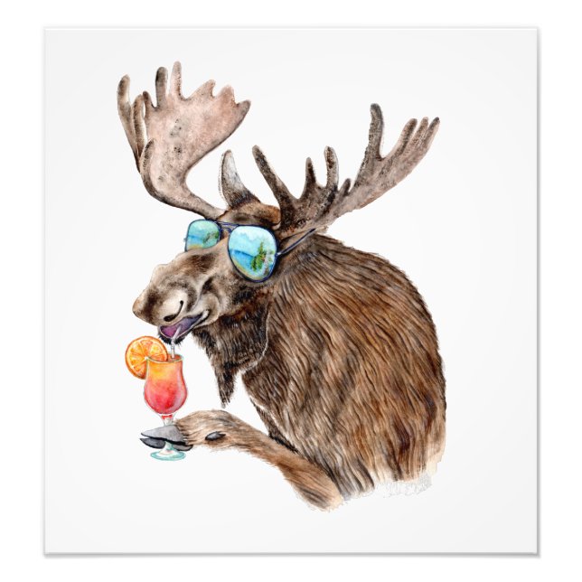 Moose on Vacation Photo Print (Front)