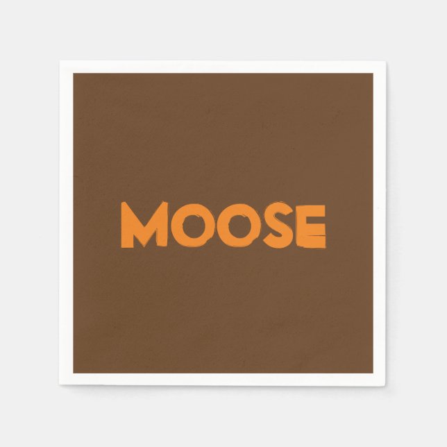 Moose Paper Napkins (Front)