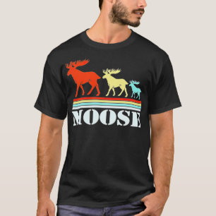 Moose Retro Squad Team Family Deer Elk back best f T-Shirt