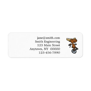 Moose riding unicycle   choose background colour