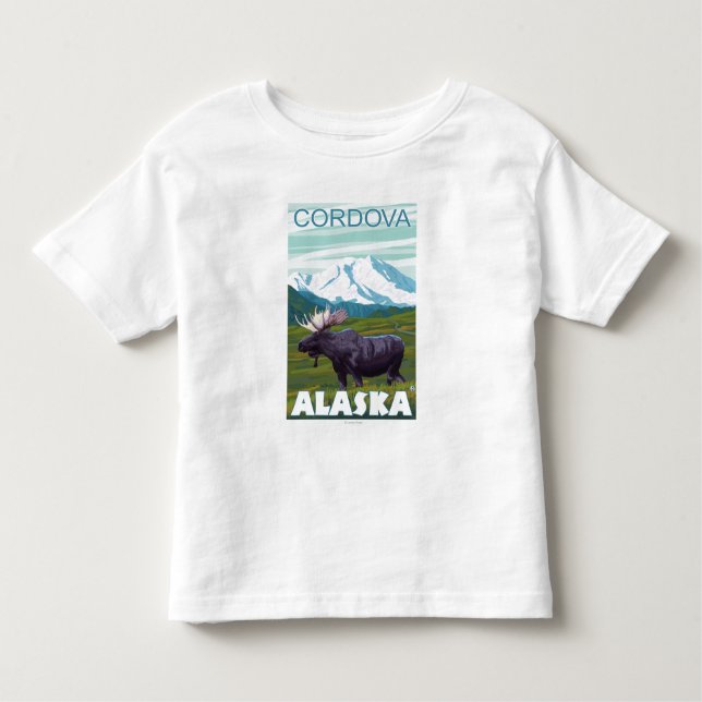 Moose Scene - Cordova, Alaska Toddler T-Shirt (Front)