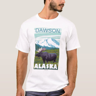 Moose Scene - Dawson, Alaska T-Shirt