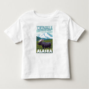 Moose Scene - Denali National Park, Alaska Toddler T-Shirt