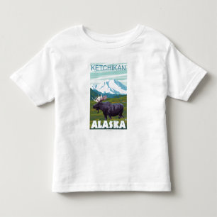 Moose Scene - Ketchikan, Alaska Toddler T-Shirt