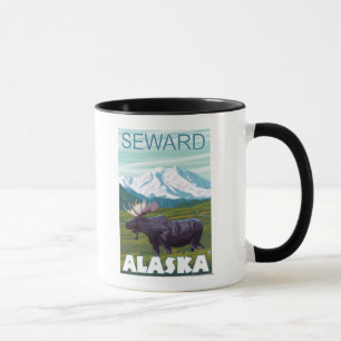 Moose Scene - Seward, Alaska Mug