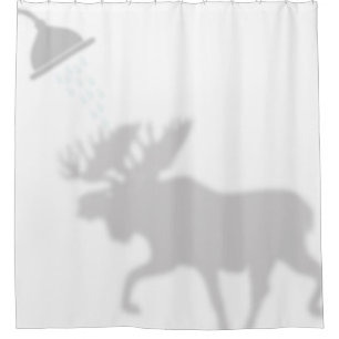 Moose Shadow Silhouette Shadow Buddies Shower Curtain
