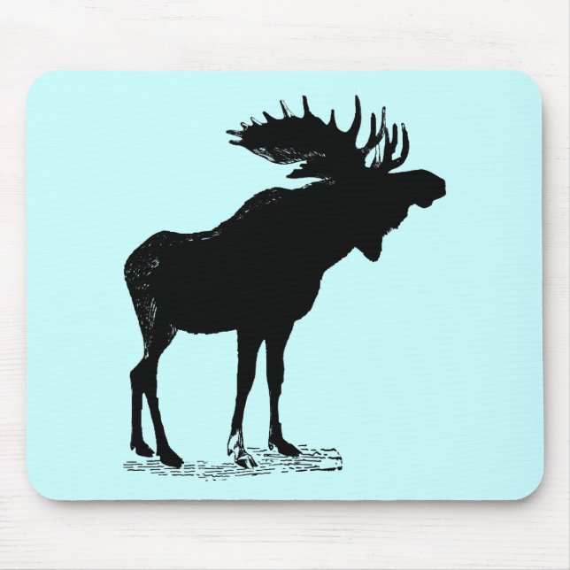 Moose Silhouette Mouse Pad (Front)