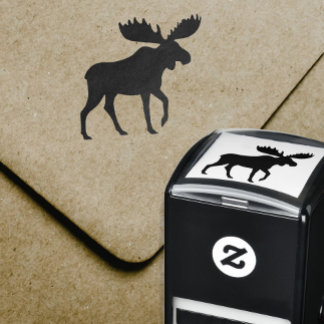 Moose Silhouette | Wildlife | Wild Animal Self-inking Stamp