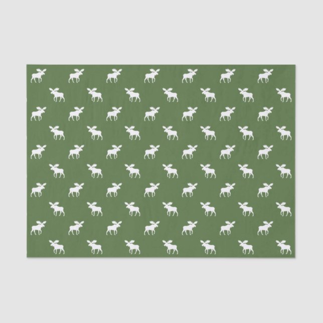 Moose Silhouettes Pattern Tissue Paper (Front)