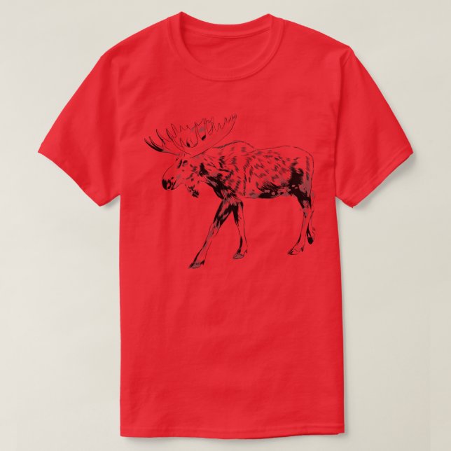 Moose sketch T-Shirt (Design Front)