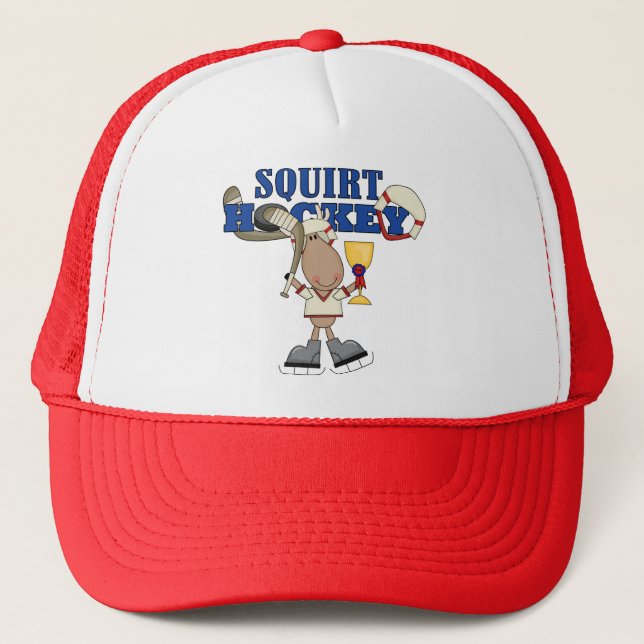 Moose Squirt Hockey Champ Tshirts and Gifts Trucker Hat (Front)