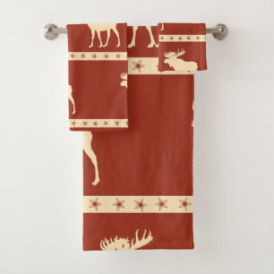 Moose Stars Bath Towel Set