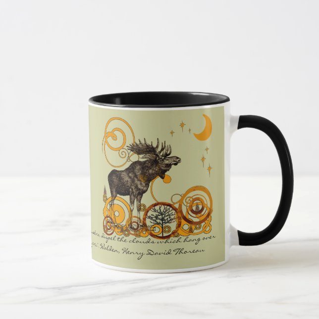 Moose Stein-Walden, Henry David Thoreau Quote Mug (Right)