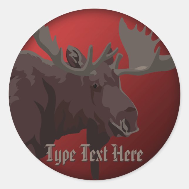 Moose Stickers Custom Canada Moose Stickers (Front)