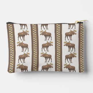 Moose Stripe Zipper Pouch