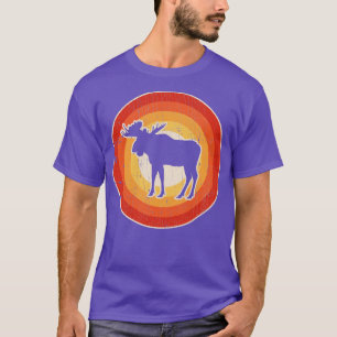 Moose Sunset Retro for Men Women Boys Girls Kids A T-Shirt