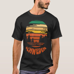 Moose Sverige Hej Outdoor Scandinavia fishing holi T-Shirt