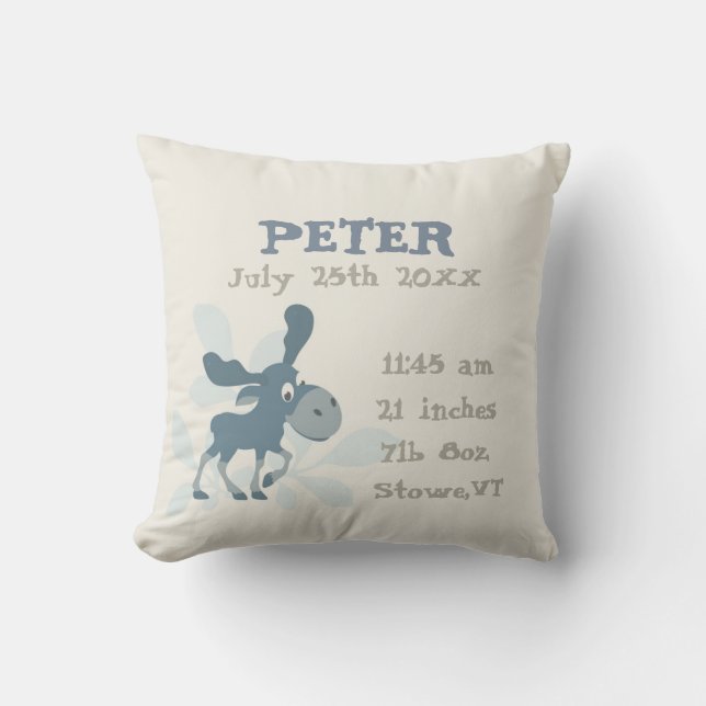 Moose Throw Pillow (Front)