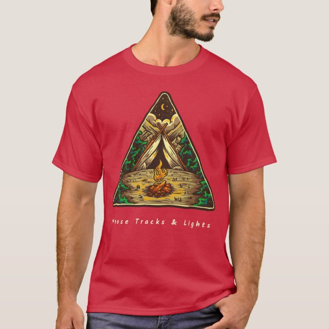 Moose tracks light camping vintage T-Shirt (Front)