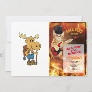 Moose traveller with backpack   choose back colour invitation