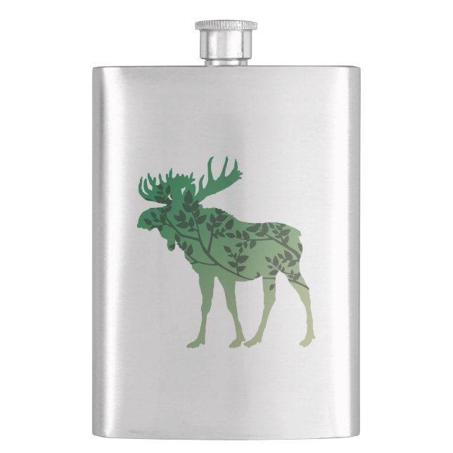 Moose Tree Hip Flask (Front)