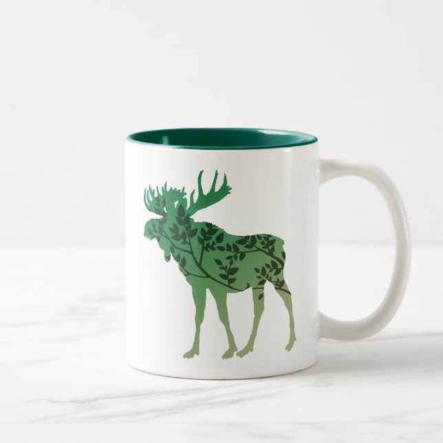 Moose Tree Two-Tone Coffee Mug (Right)
