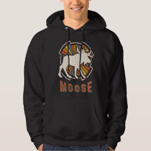 Moose Vintage Classic Retro Animal Love Hoodie