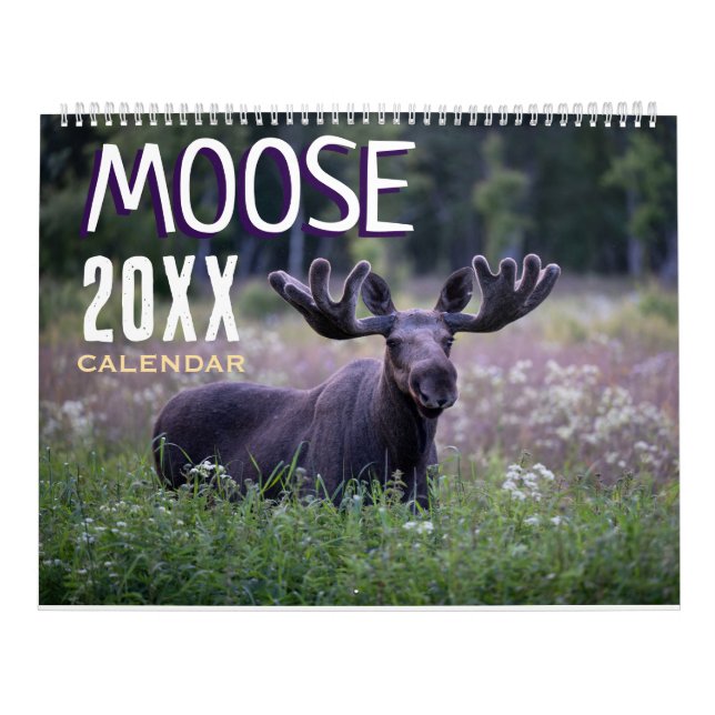 Moose Wall Calendar 2027 Wildlife Animals (Cover)