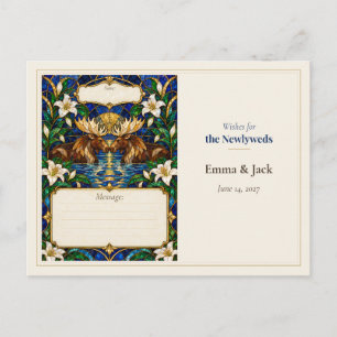 Moose Wedding Guest Book Wishes Postcard