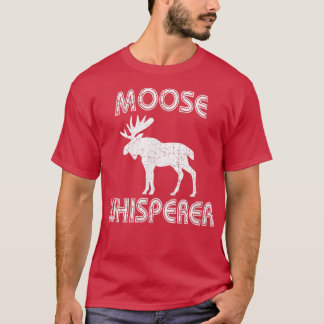Moose Whisperer Vintage Style Bull Moose Antlers T-Shirt