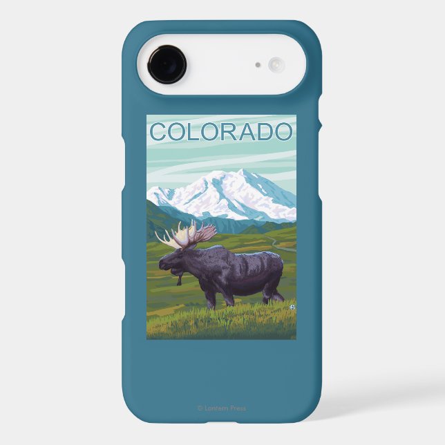 Moose with MountainColorado Case-Mate iPhone Case (Back)